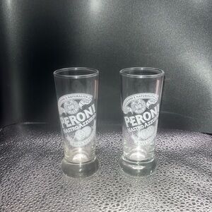 peroni double shot glasses